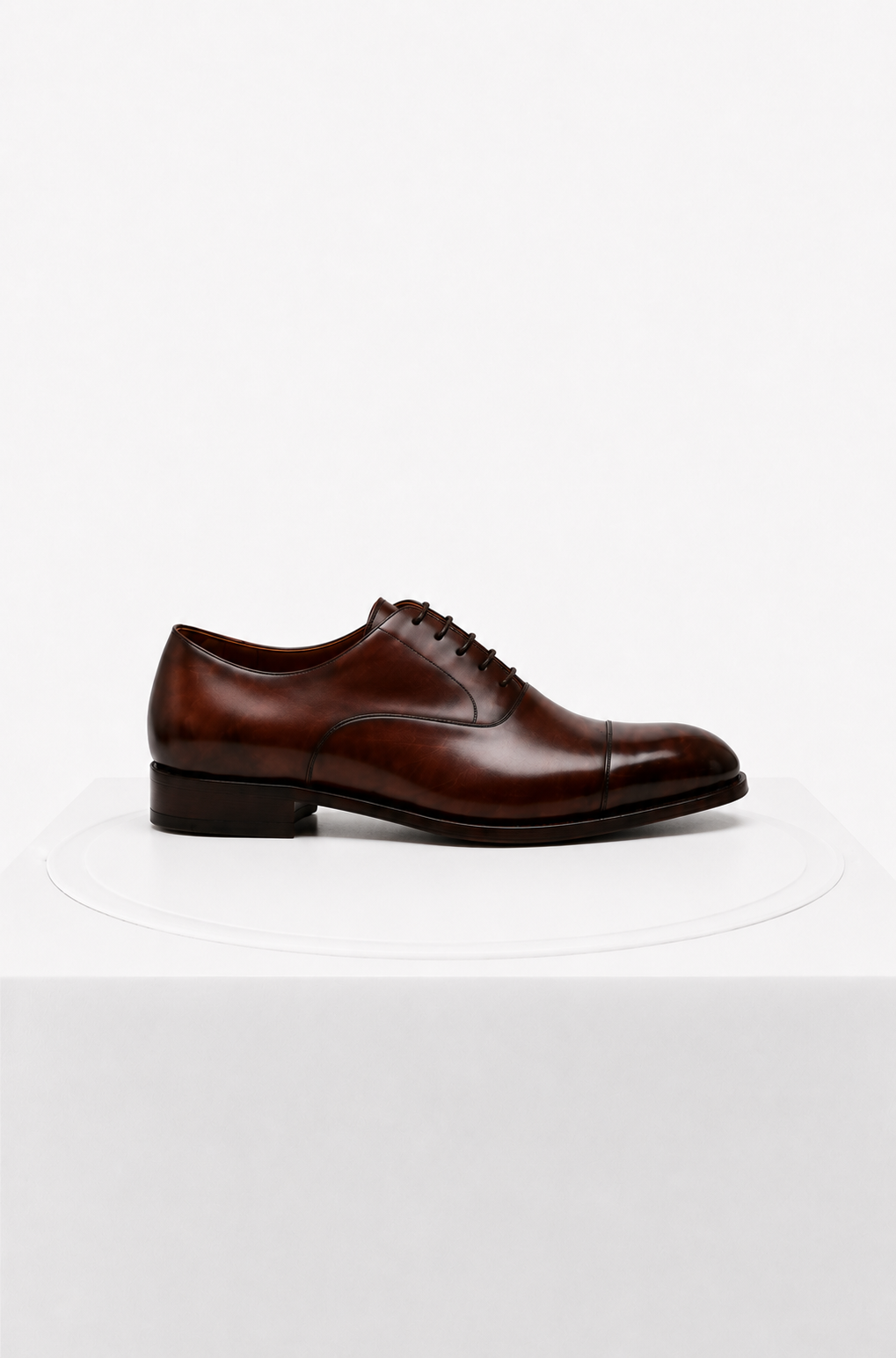 Label Oxford in Leather Brown